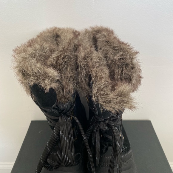 Khombu Black Snow Boots Fur Lined - Picture 5 of 5